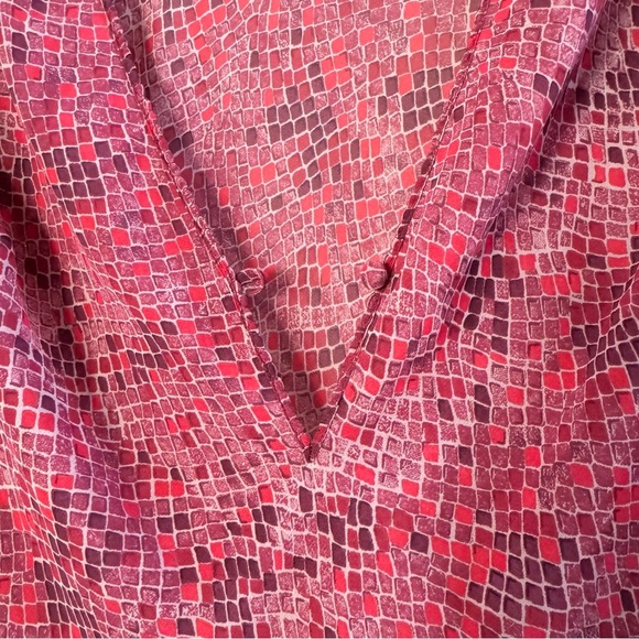 Victoria’s Secret Vintage 1991 Burgundy Maroon Slip Cover Up Lingerie Nightgown - Picture 3 of 5